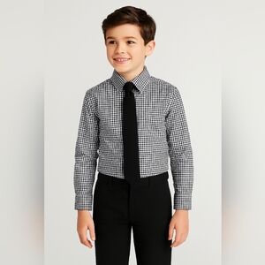 Size Small (6/7)| NWT - Long sleeve button-up shirt with tie